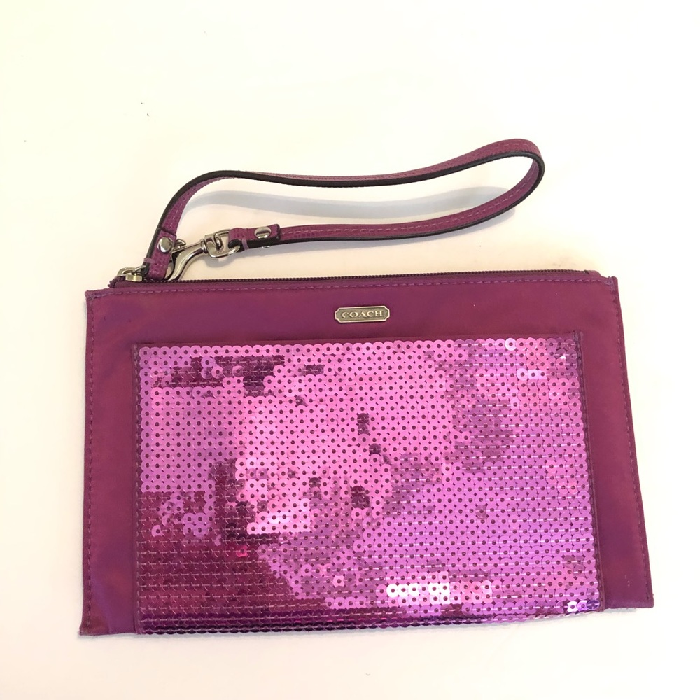 Coach sequins pouch